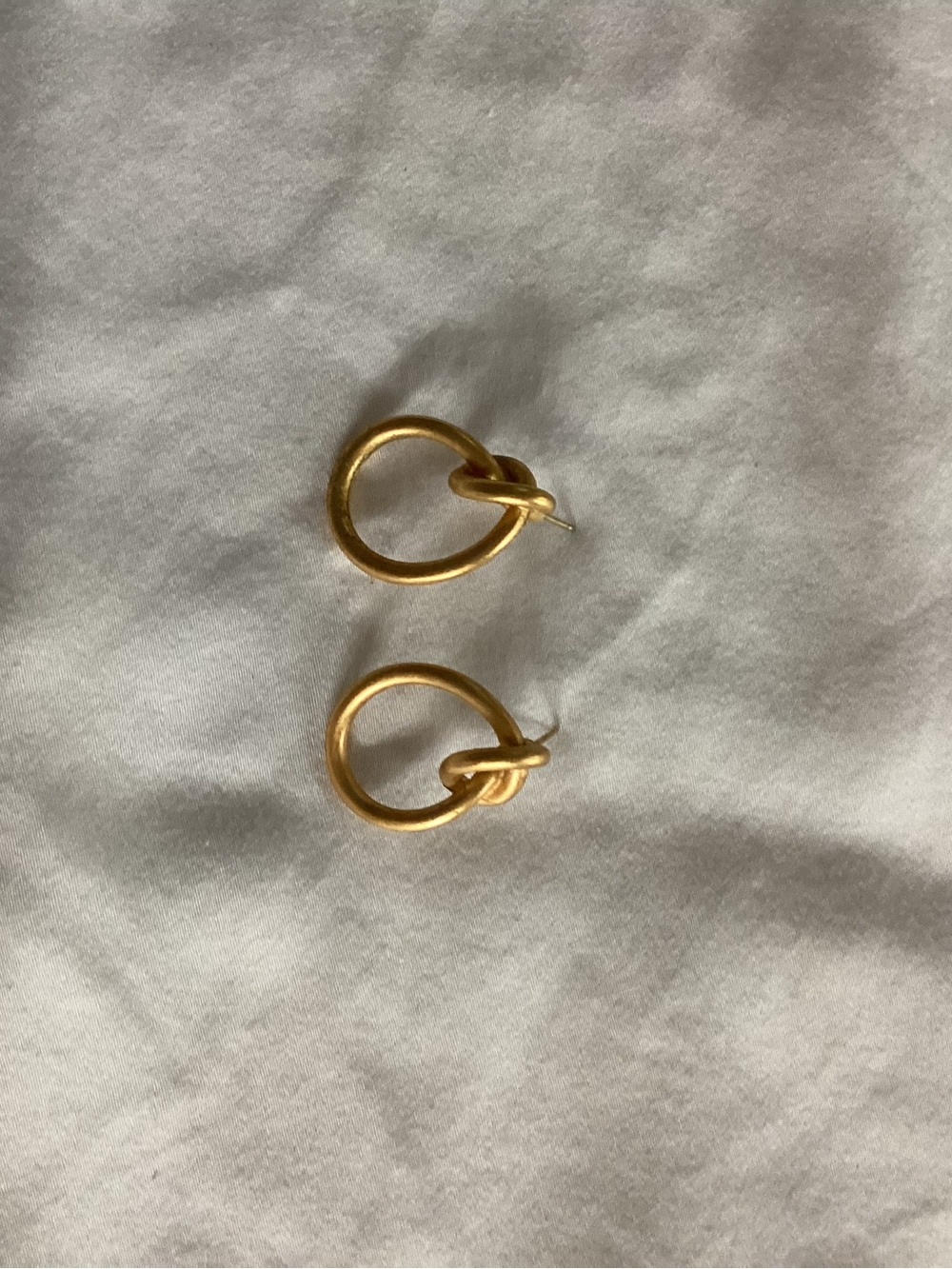 Gold Knot Hoop Earrings - Women's Jewelry